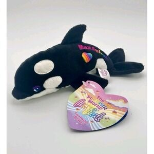 VTG 1998 Lisa Frank Max Splash Orca Fantastic Beans plush toy Stuffed Animal NWT